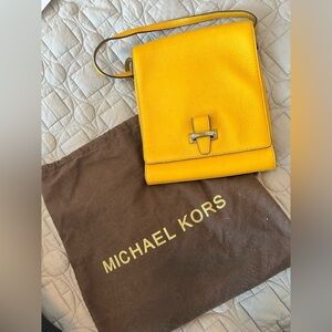 Michael Kors Yellow Crossbody Bag with Adjustable Strap